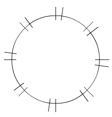 Fig 3. Placing 2 sets of 8 1/8" holes